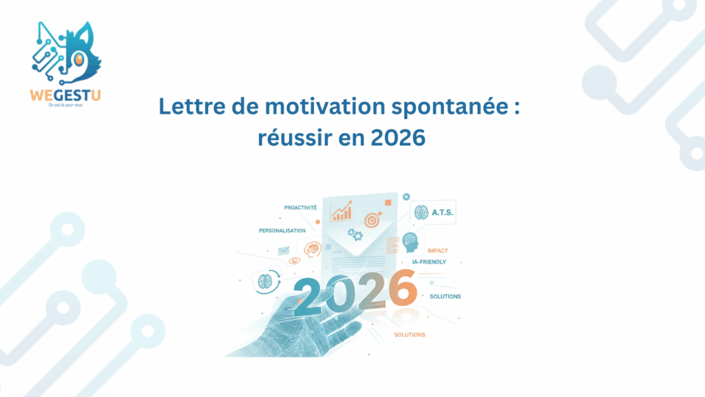 Lettre de motivation spontanée : réussir en 2026