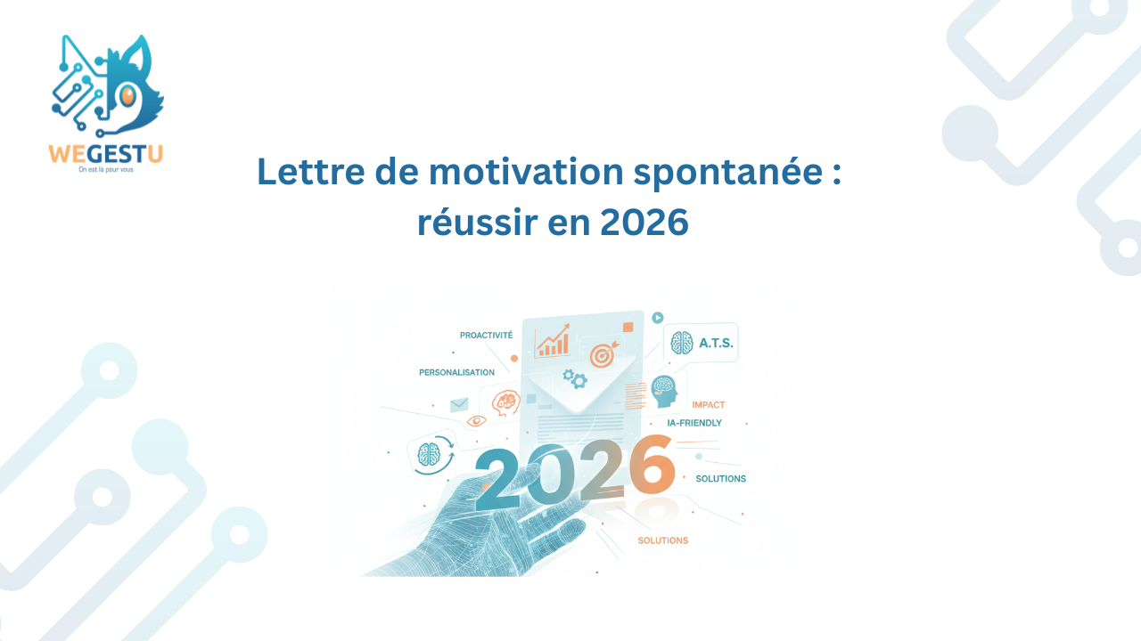 Lettre de motivation spontanée : réussir en 2026